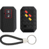 Keycare DE Series Silicone Key Cover DE05 Compatible for Suzuki Fronx, Baleno, Brezza, Swift, Ertiga, XL6, DZire, Ignis, Grand Vitara 2 Button Smart Key | Black
